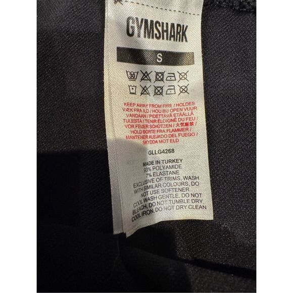 Gymshark Seamless Flex Low Rise Leggings in Black/White Size Small - Picture 2 of 3